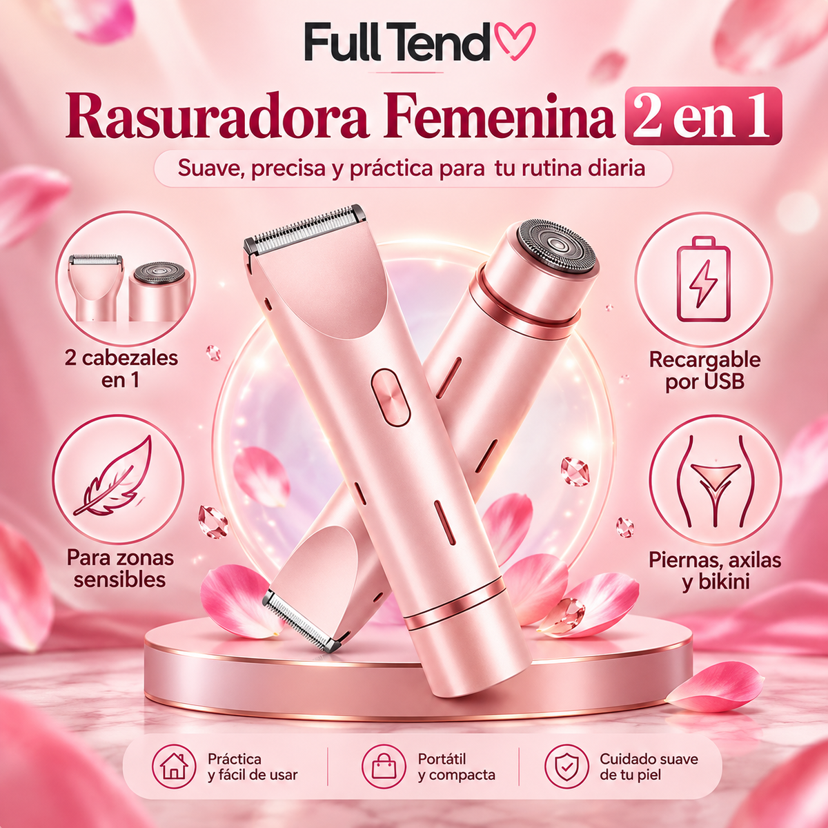 ❤️RASURADORA FEMENINA 2 En 1