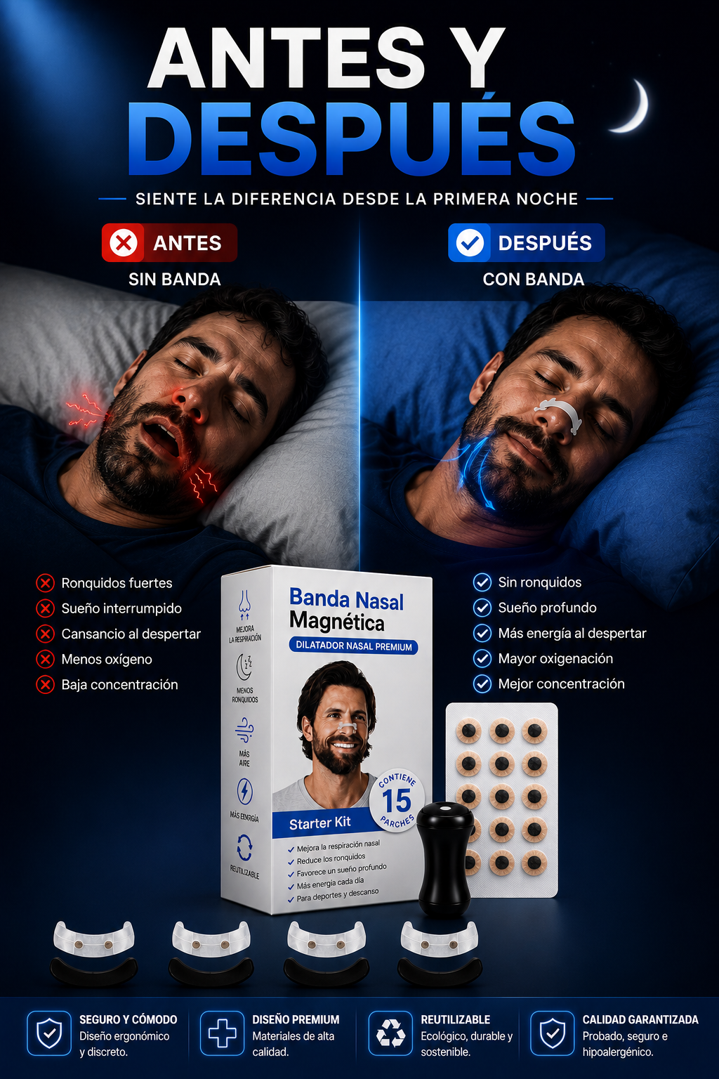Banda Nasal Magnética Kit-Completox30